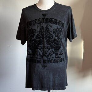 Affliction LA Y2K Rare Gothic Angel Wings & Winged Lions
